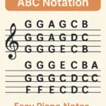 Happy Birthday ABC Notation – Easy Piano Notes for Kids 4 Happy Birthday ABC notation piano notes for kids – no sheet music, beginner-friendly nursery rhyme